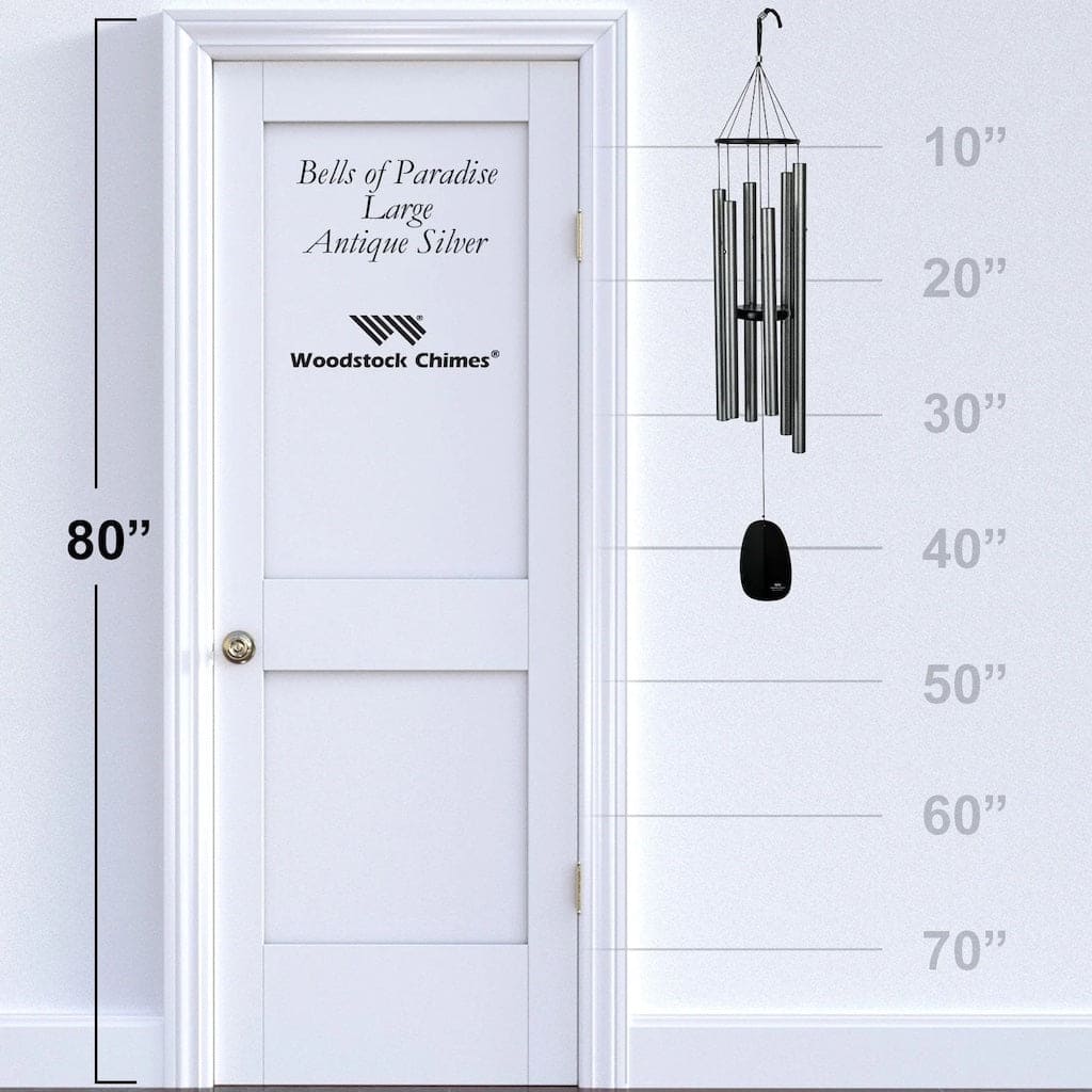 Bells of Paradise in Antique Silver 44-inch by Woodstock Chimes - Image 5