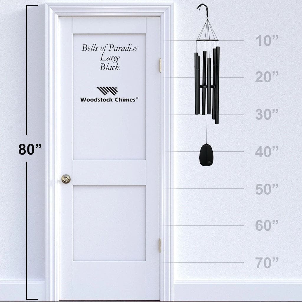 Bells of Paradise in Black 44-inch by Woodstock Chimes - Image 4