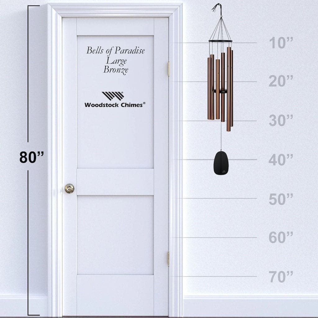 Bells of Paradise in Bronze 44-inch by Woodstock Chimes - Image 5