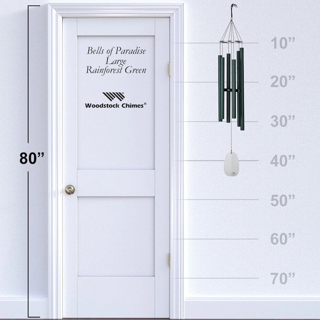 Bells of Paradise in Rainforest Green 44-inch by Woodstock Chimes - Image 5