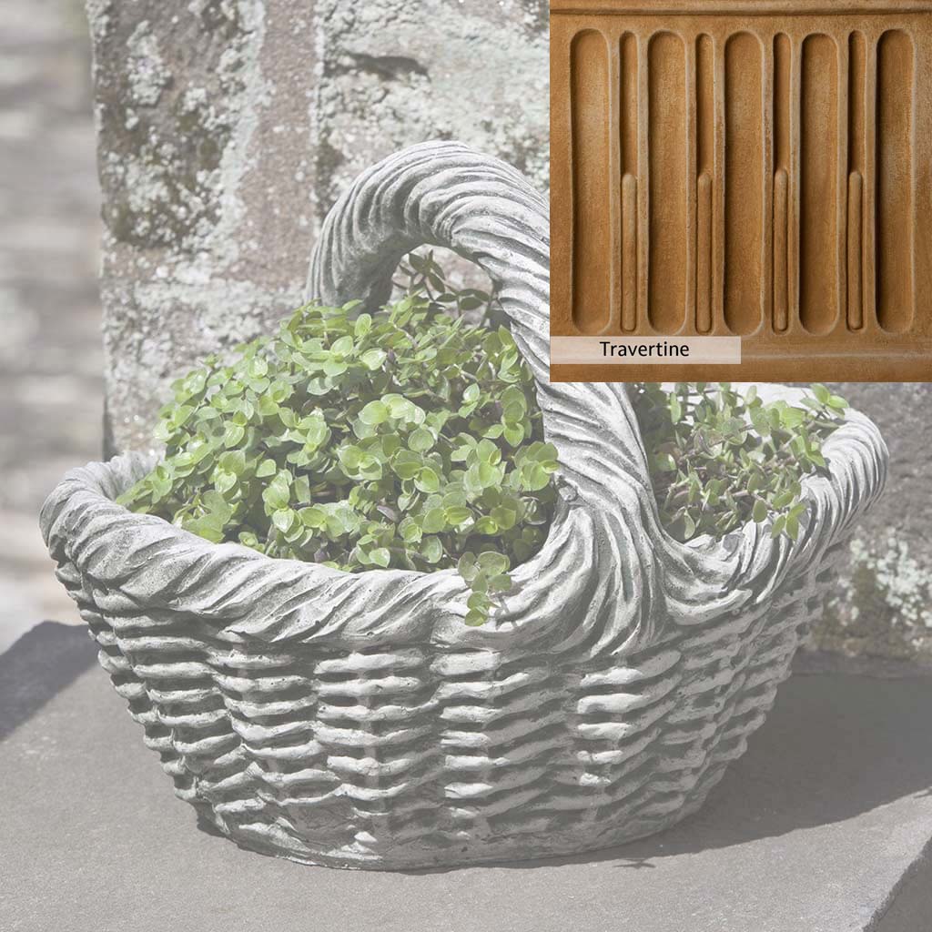 Campania International Basket with Handle Small Planter - Image 14