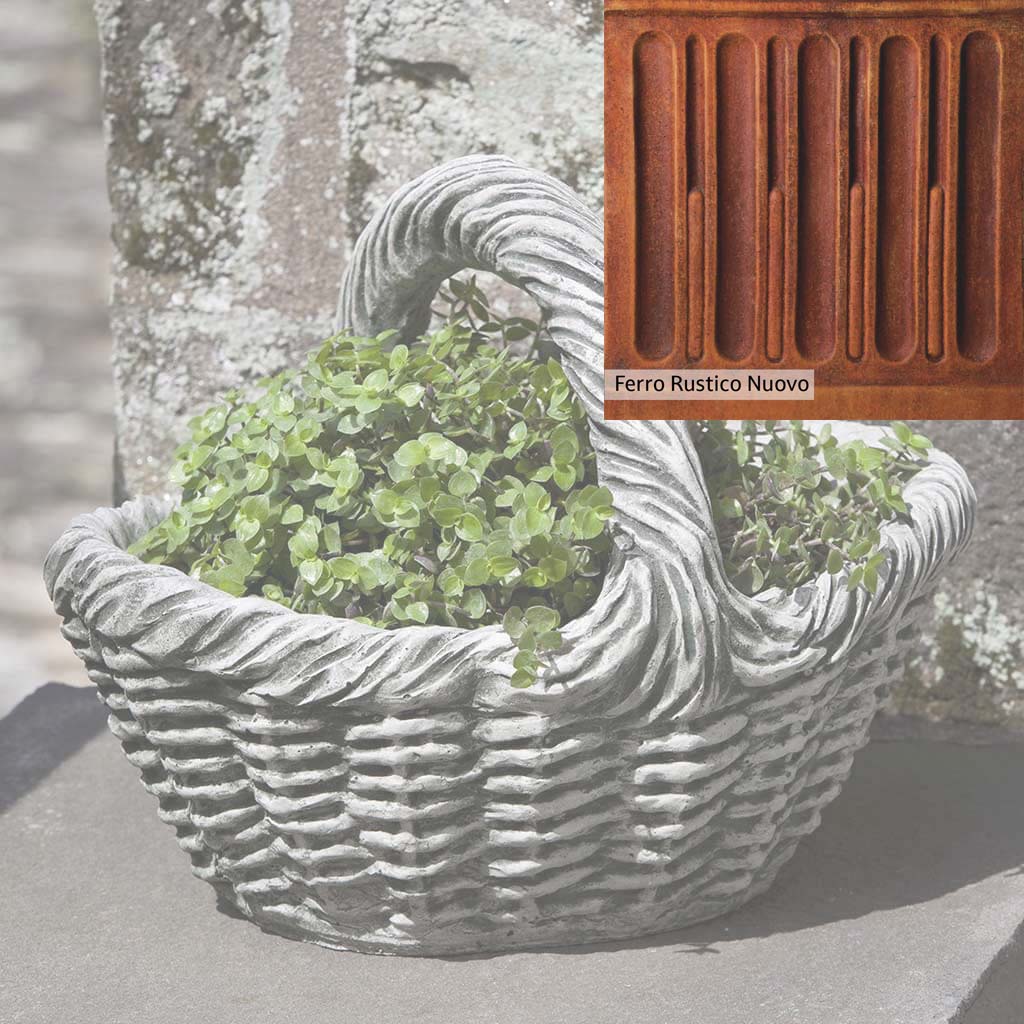 Campania International Basket with Handle Small Planter - Image 6