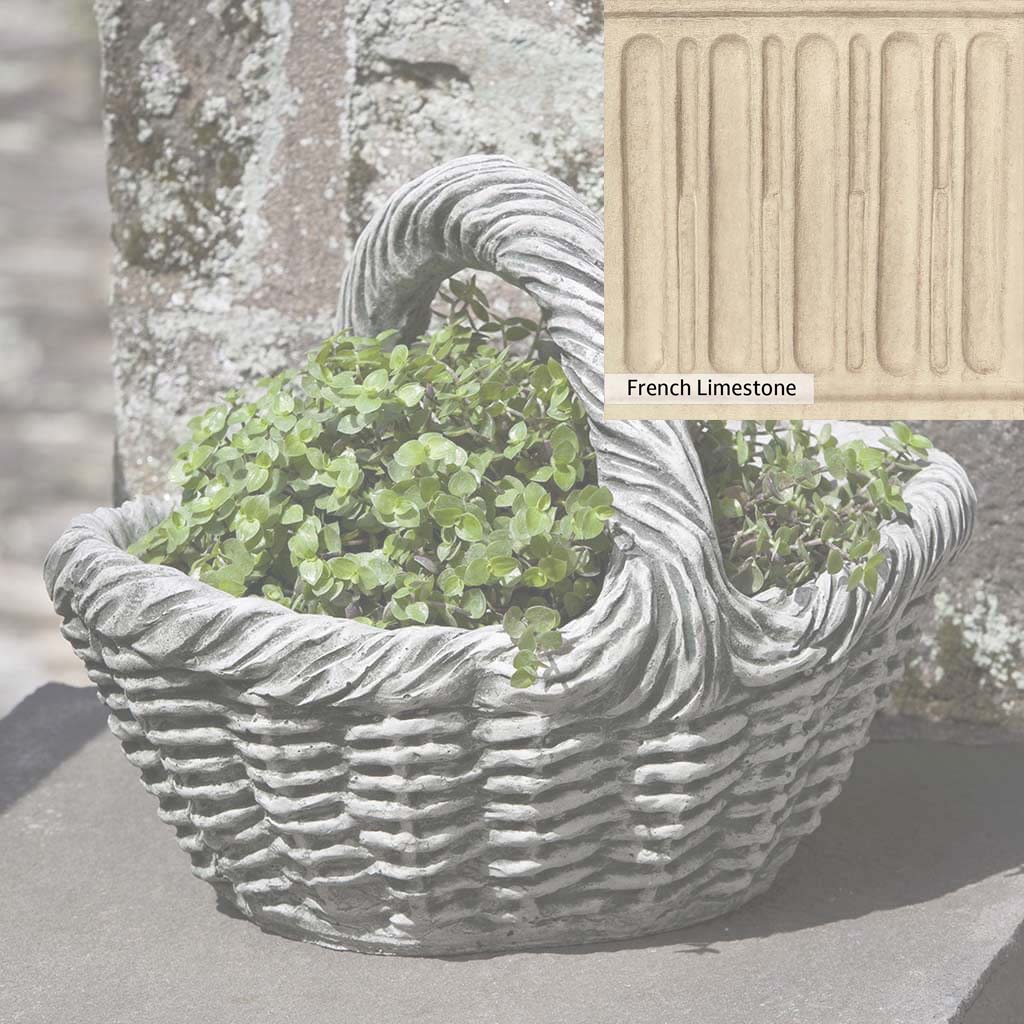 Campania International Basket with Handle Small Planter - Image 7