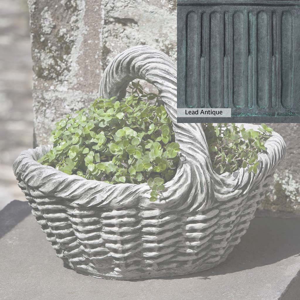 Campania International Basket with Handle Small Planter - Image 9
