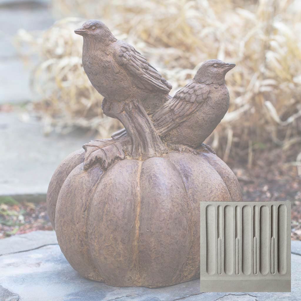 Campania International Birds on Pumpkin Statue - Image 11