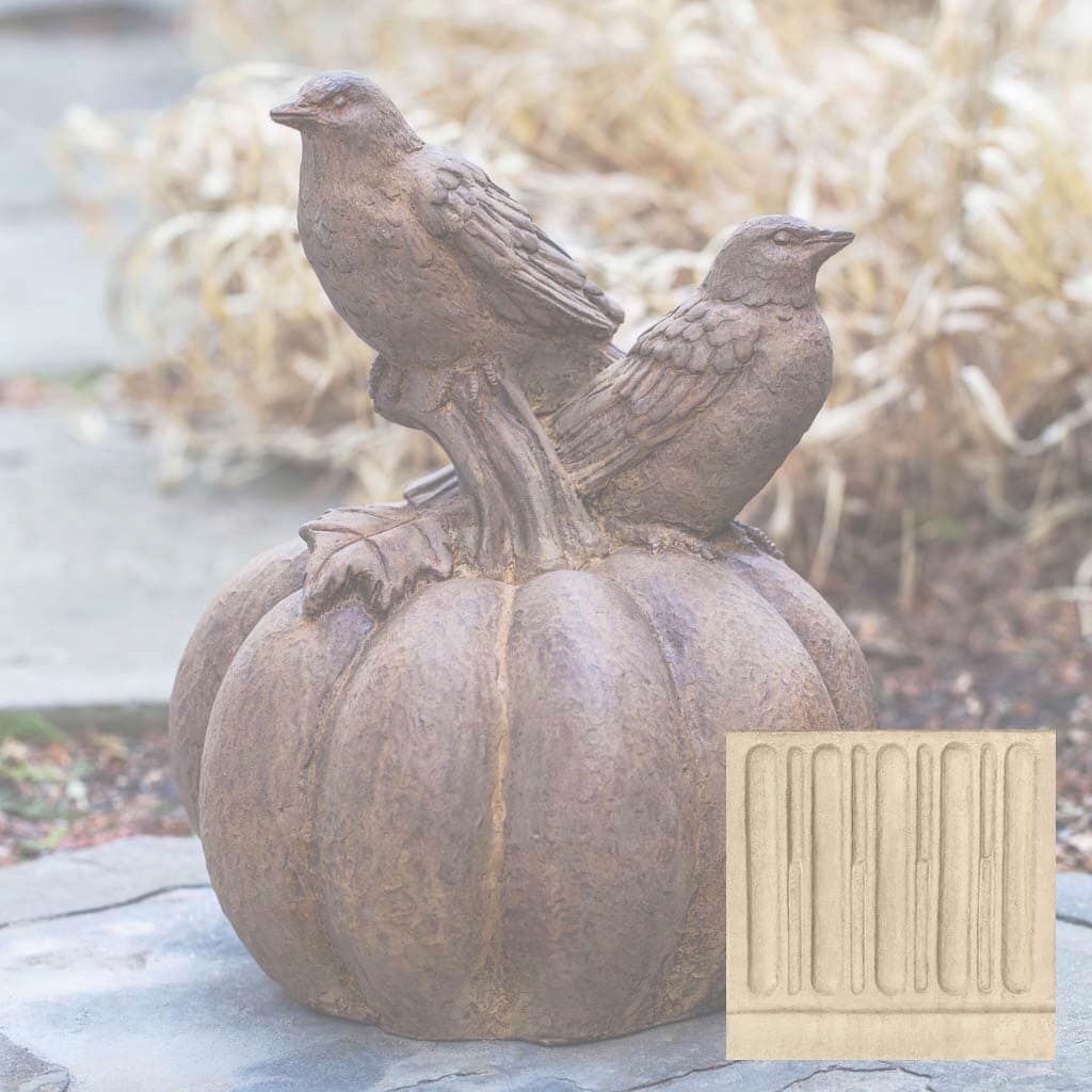 Campania International Birds on Pumpkin Statue - Image 7