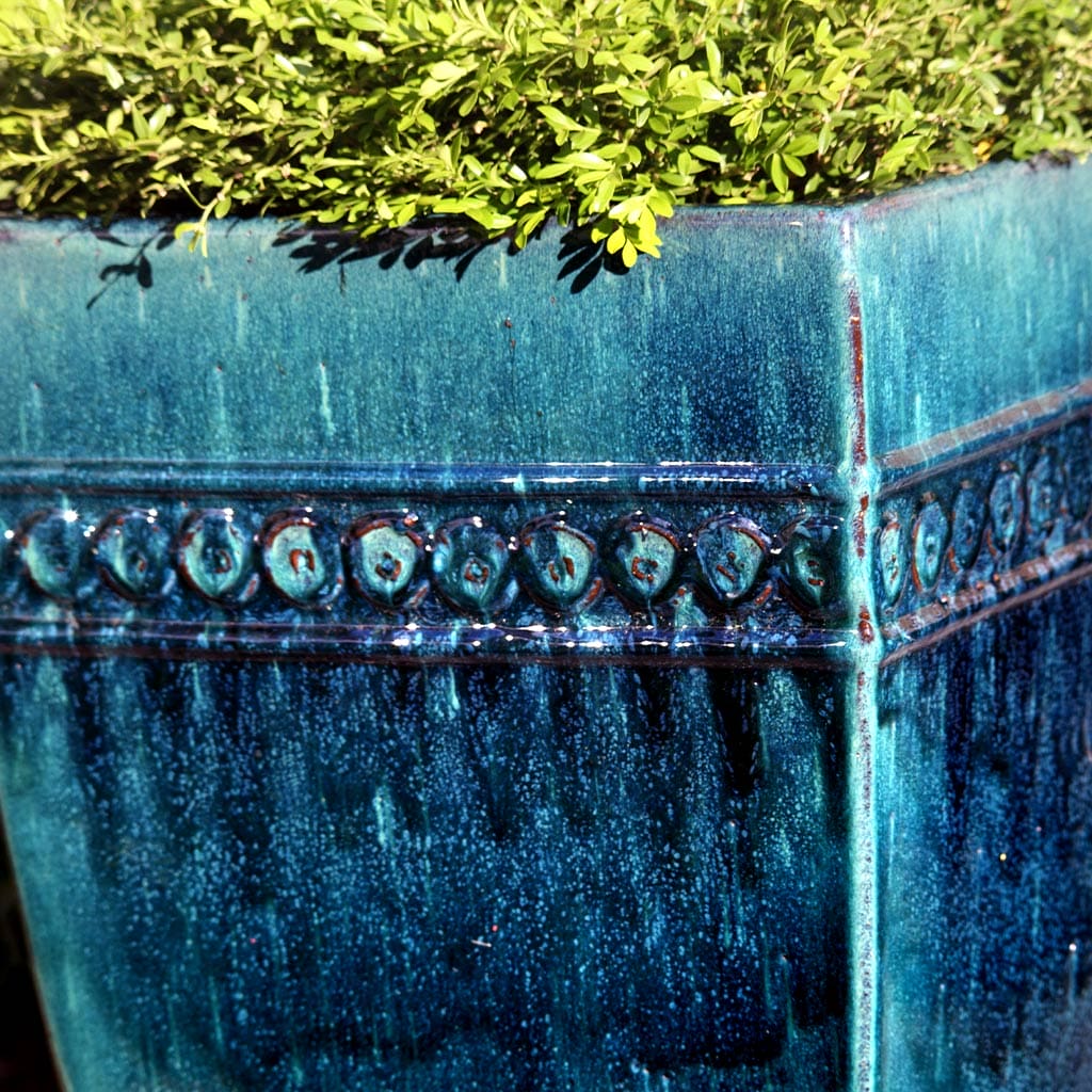 Campania International Borsa Square Planter in Indigo Rain set of 3 - Image 2