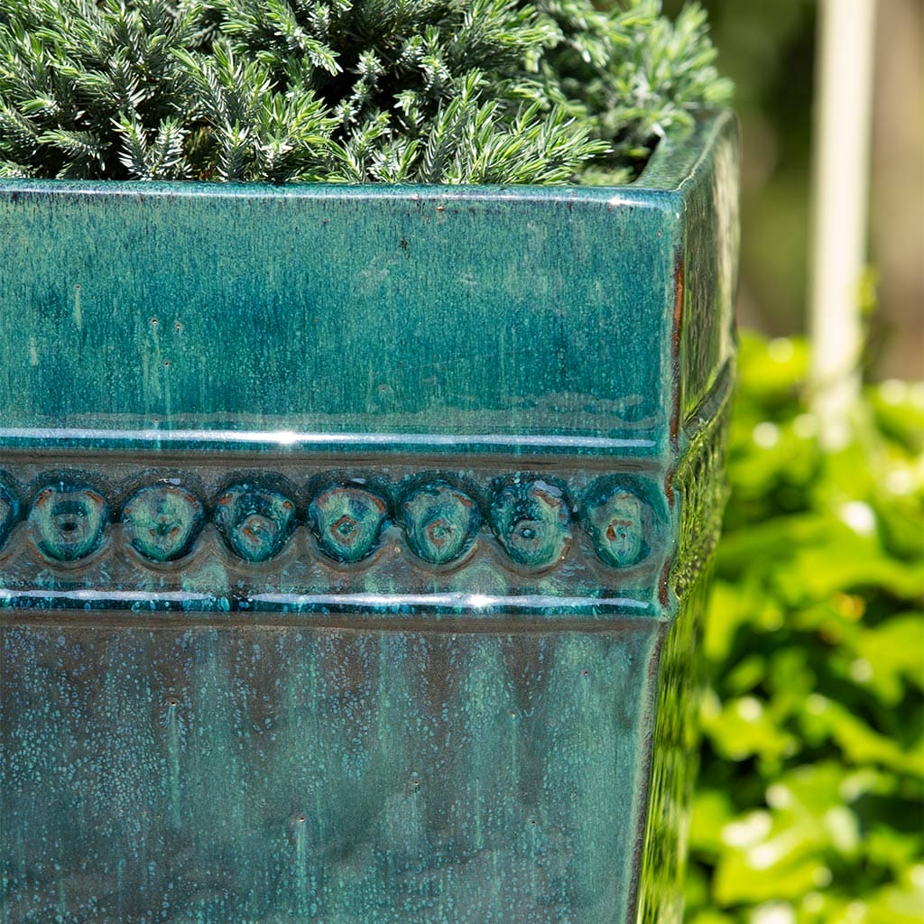 Campania International Borsa Square Planter in Indigo Rain set of 3 - Image 3