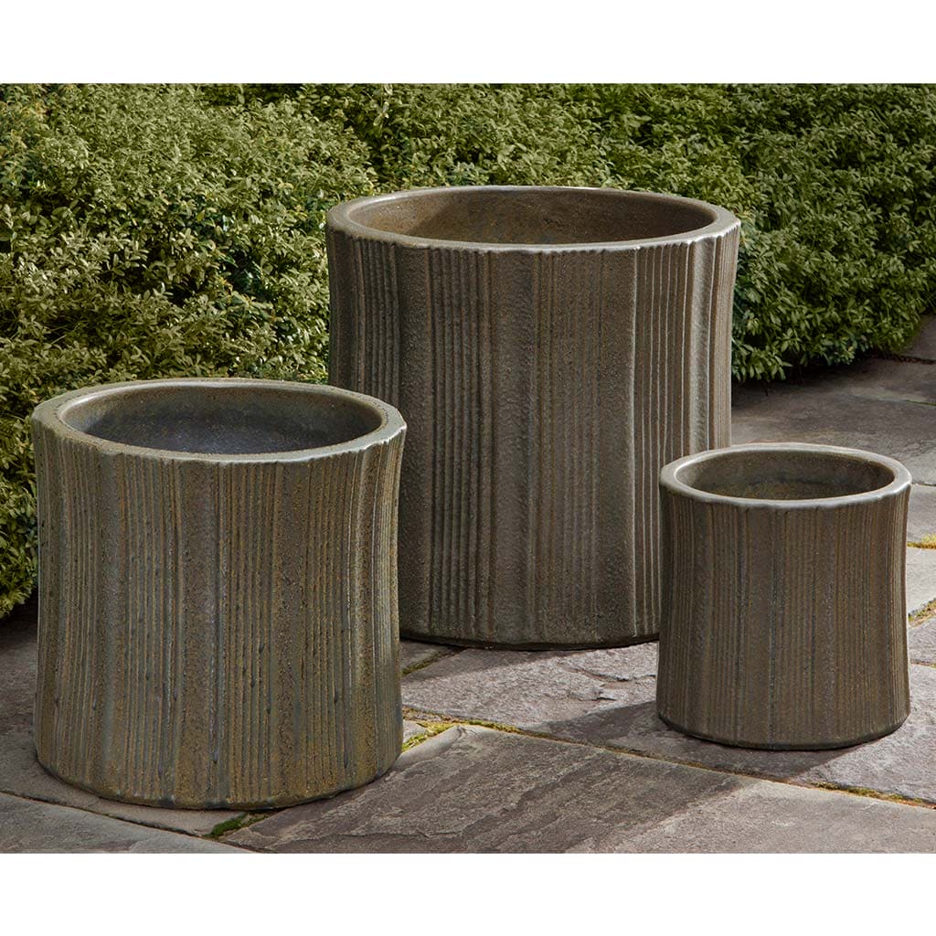 Campania International Brush Pot in Antique Glaze set of 3