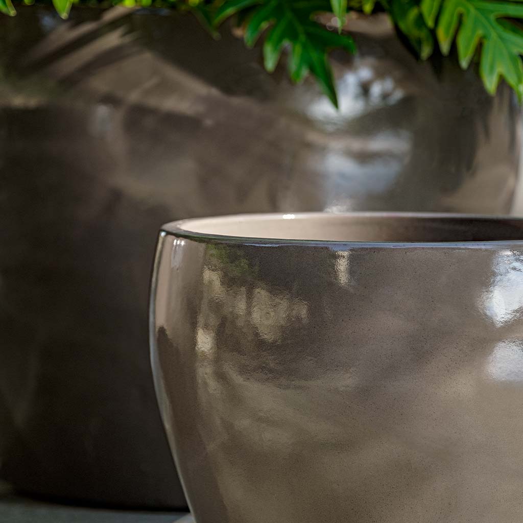 Campania International Cabachon Planter in Fog set of 3 - Image 3