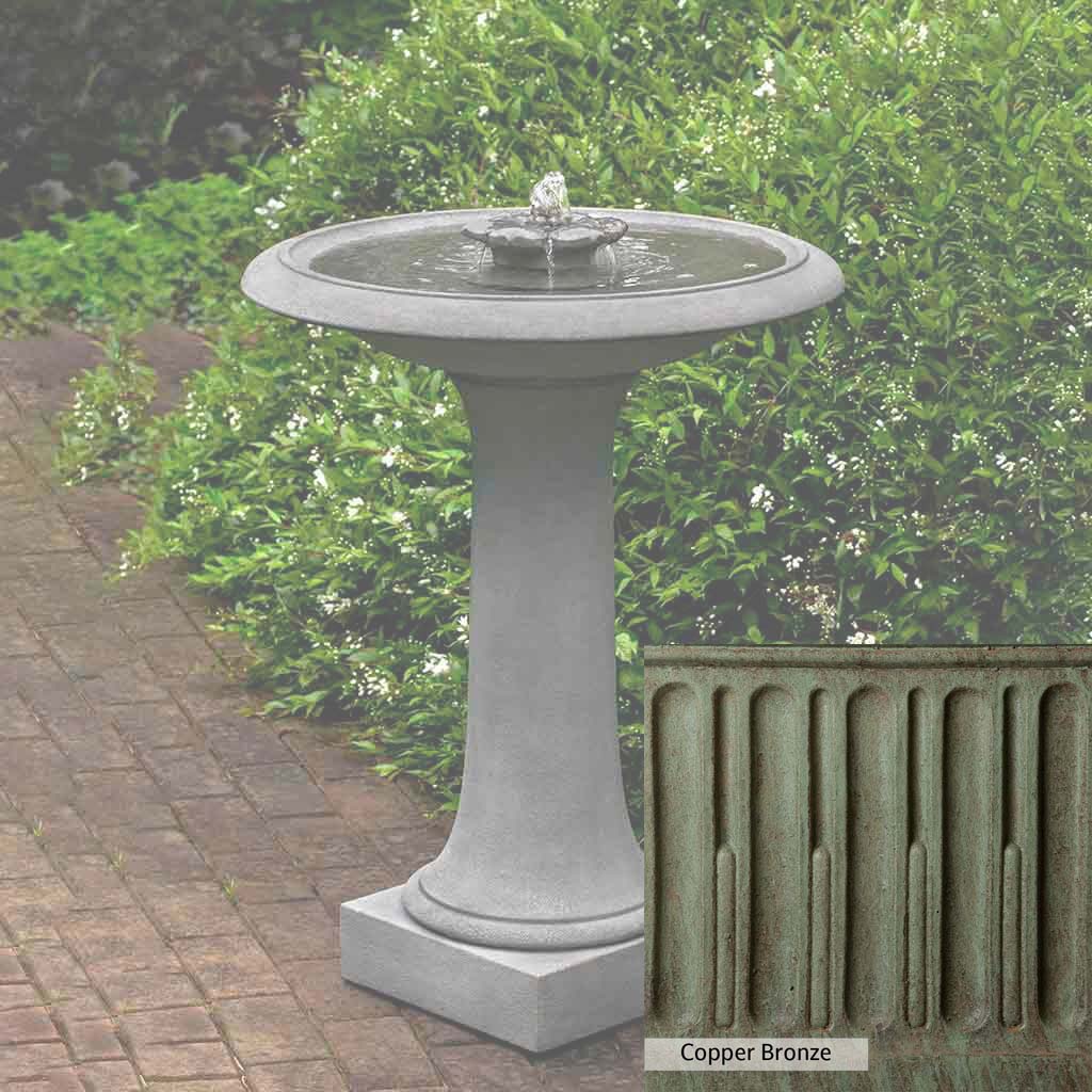 Campania International Camellia Birdbath Fountain - Image 11