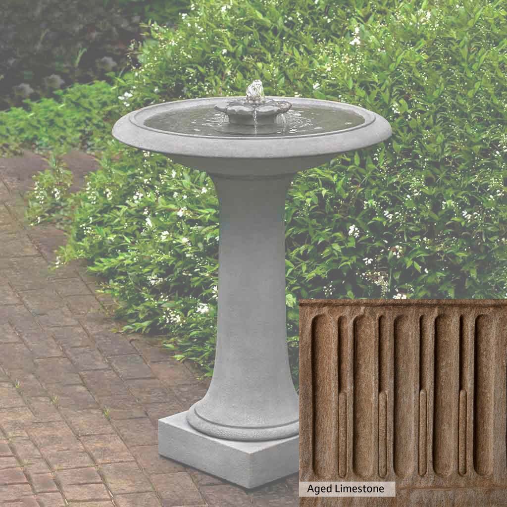 Campania International Camellia Birdbath Fountain - Image 9