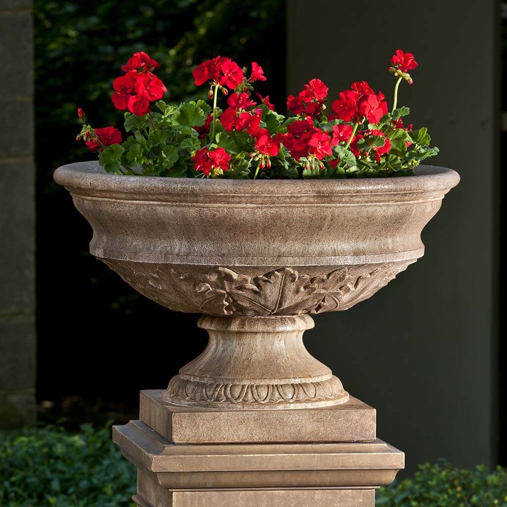 Campania International Coachhouse Urn on Coachhouse Pedestal - Image 17
