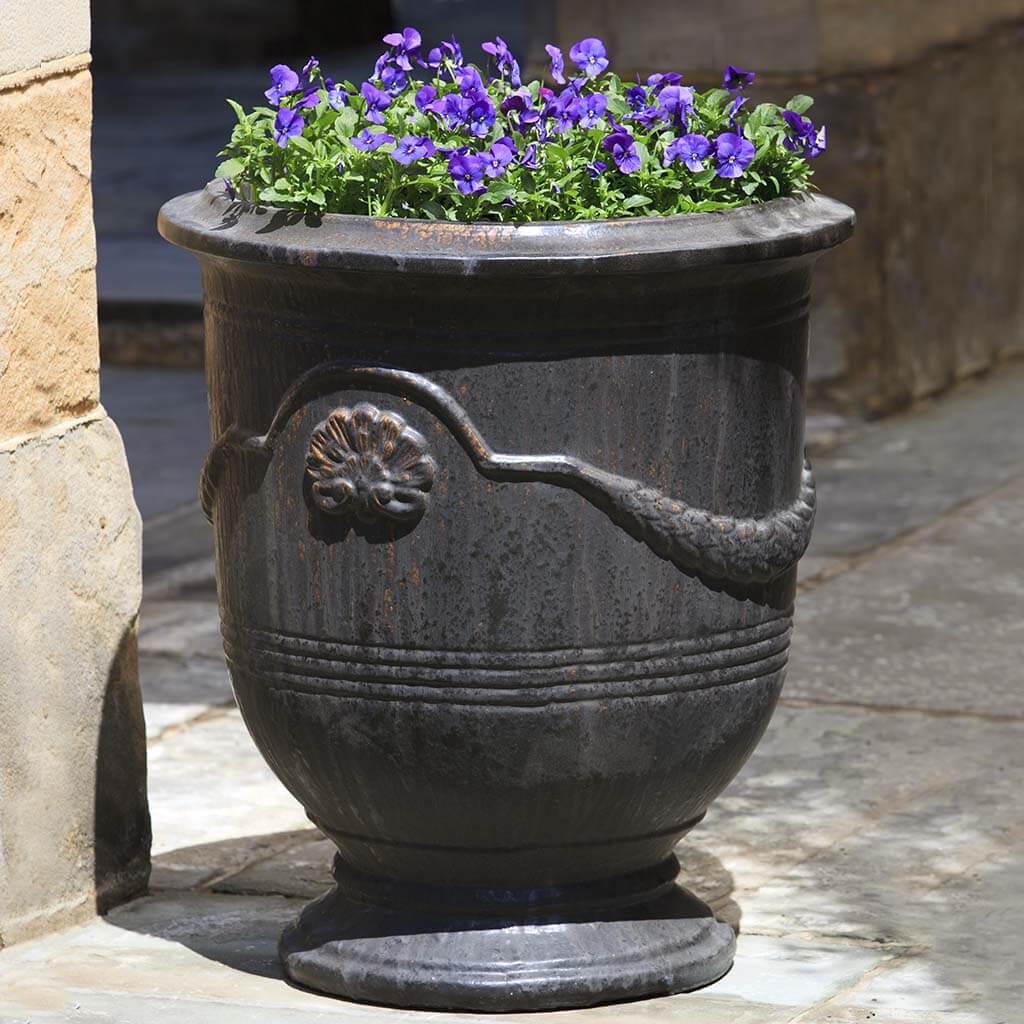 Campania International Coquille Anduze Urn in Antique Glaze set of 3 - Image 2