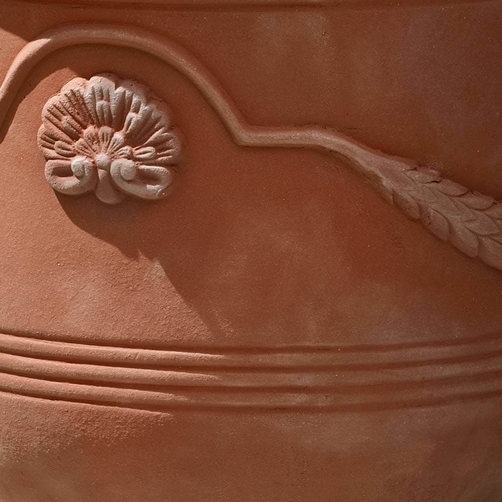 Campania International Coquille Anduze Urn in Terra Rosa set of 3 - Image 2
