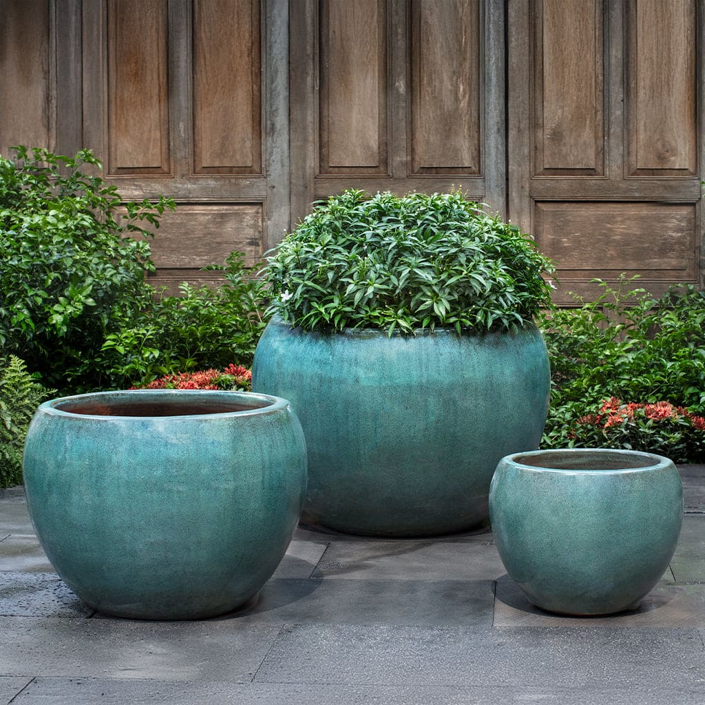 Campania International Coronado Planter in Antique Jade Set