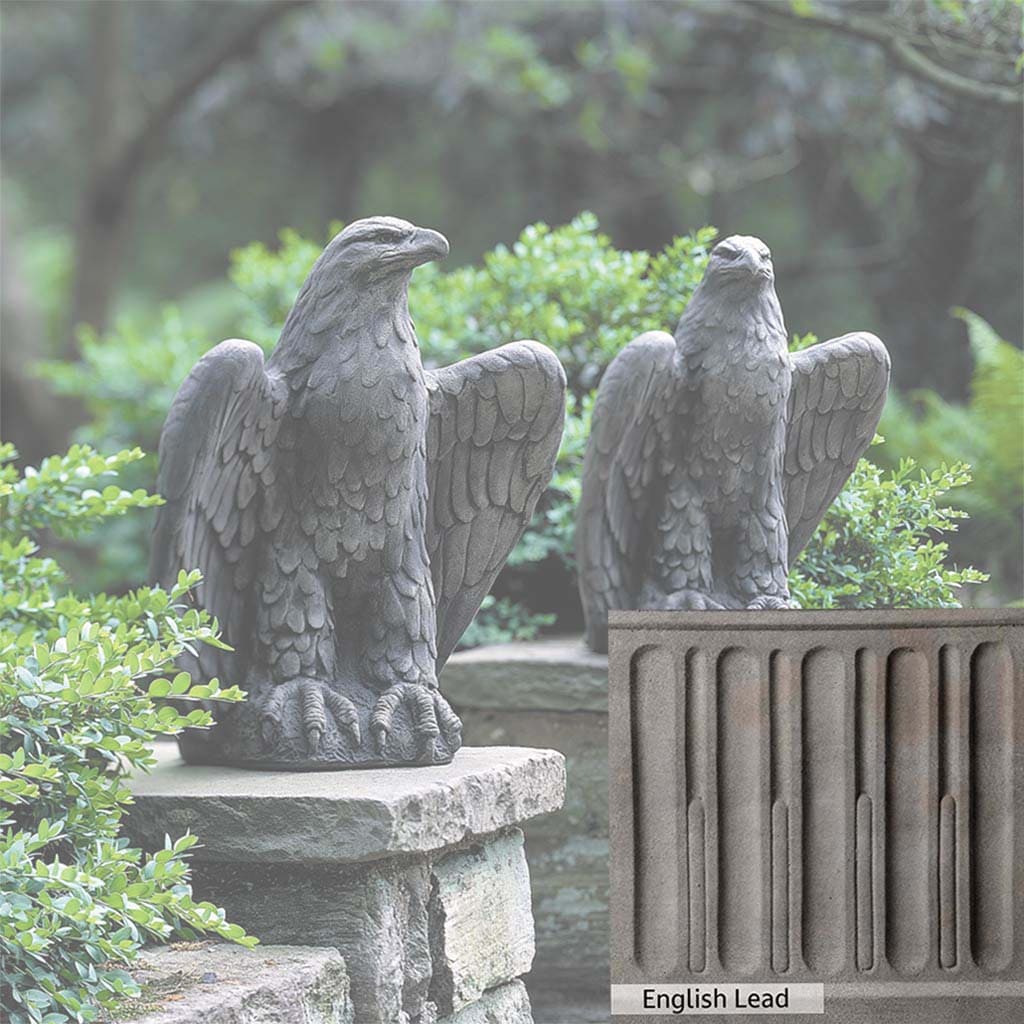 Campania International Eagle Looking Left and Right Statue - Image 15