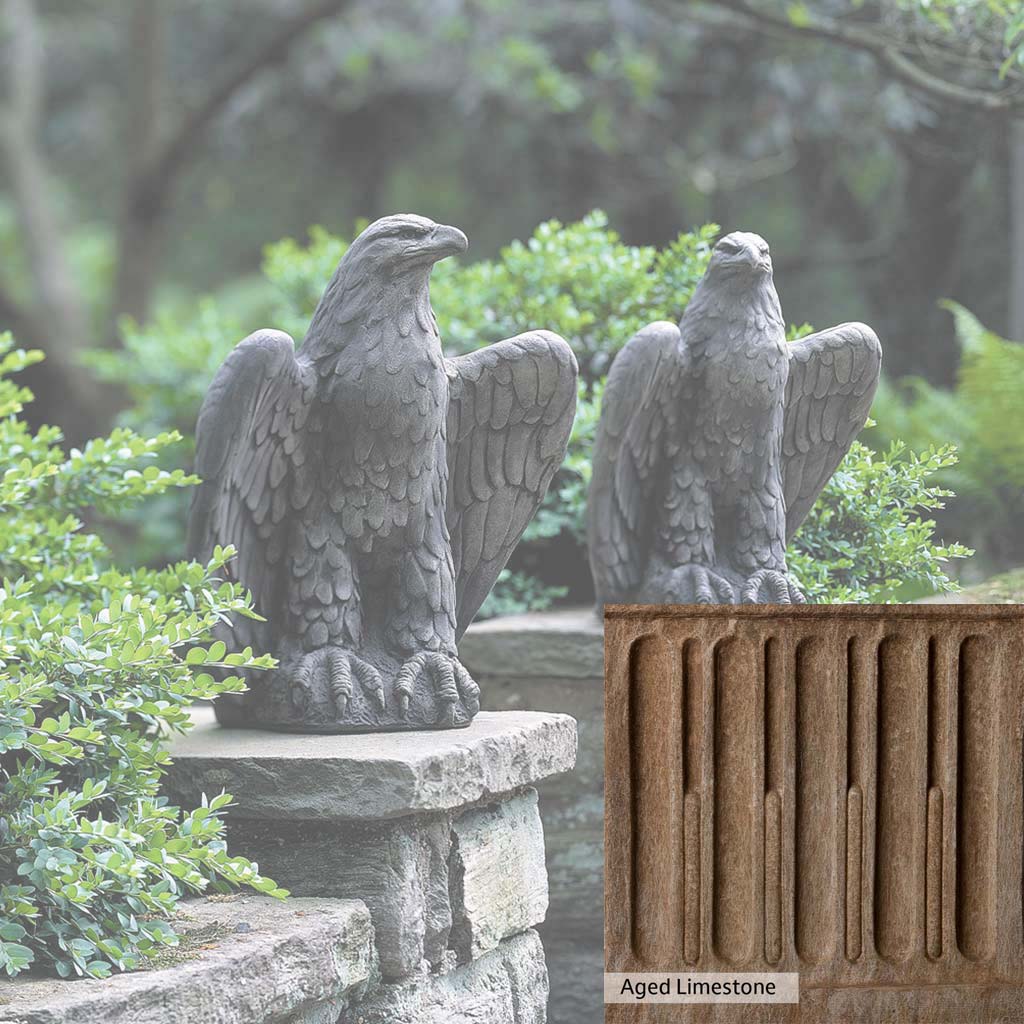 Campania International Eagle Looking Left and Right Statue - Image 8