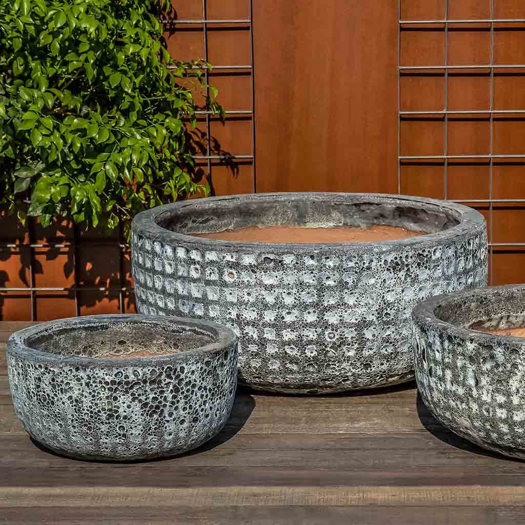 Campania International Escada Planter in Fossil Grey set of 3