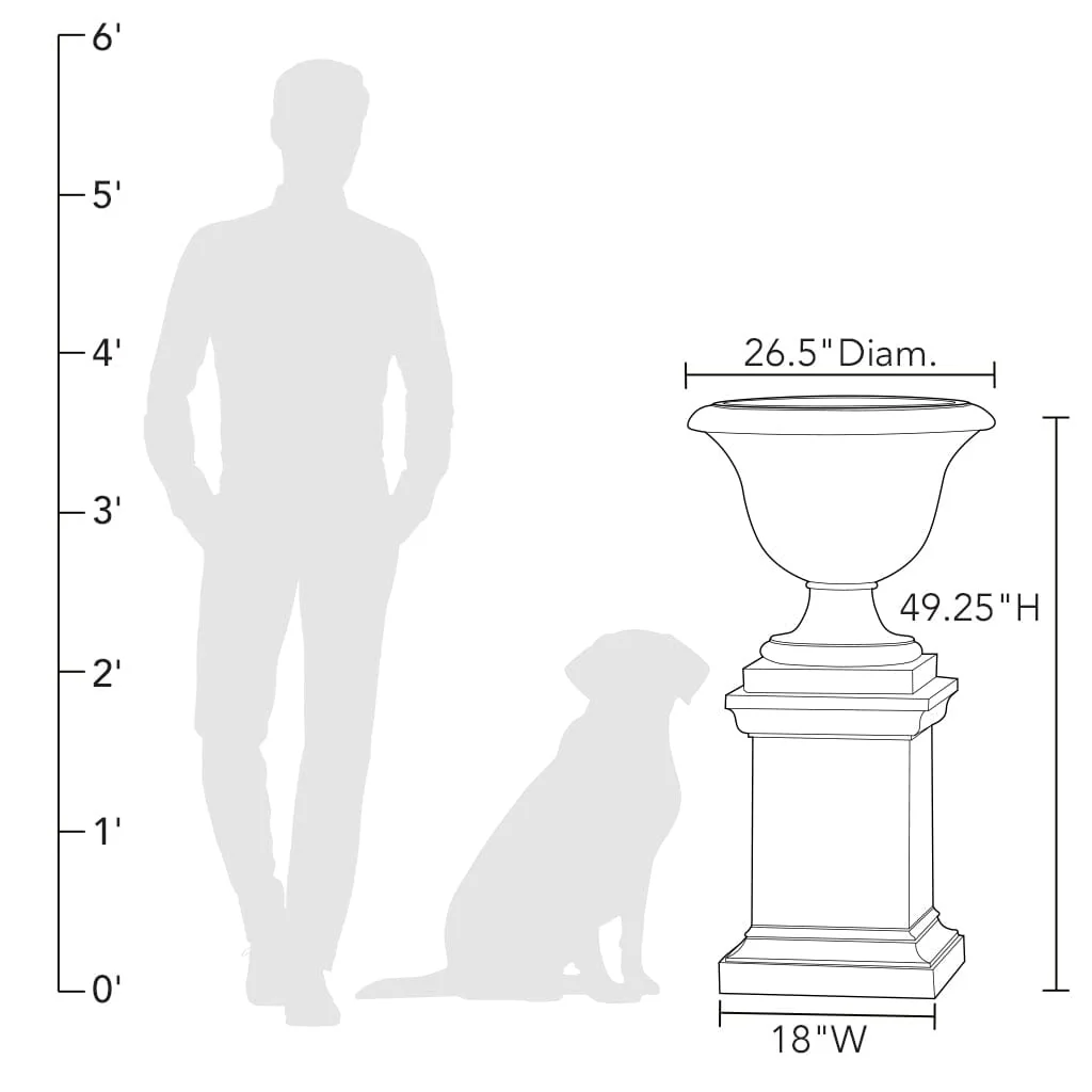 Campania International Fairfield Urn with Pedestal - Image 19