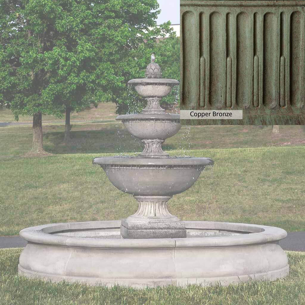 Campania International Fonthill Fountain in Basin - Image 11