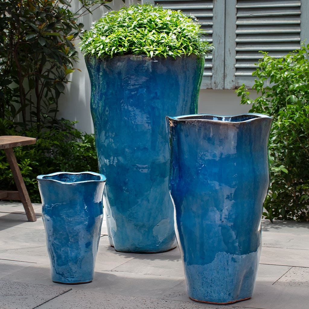 Campania International Foxglove Tall Planter in Mediterranean Set