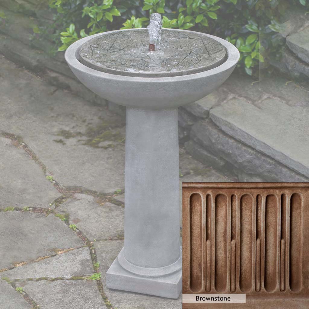 Campania International Hydrangea Leaves Birdbath Fountain - Image 10
