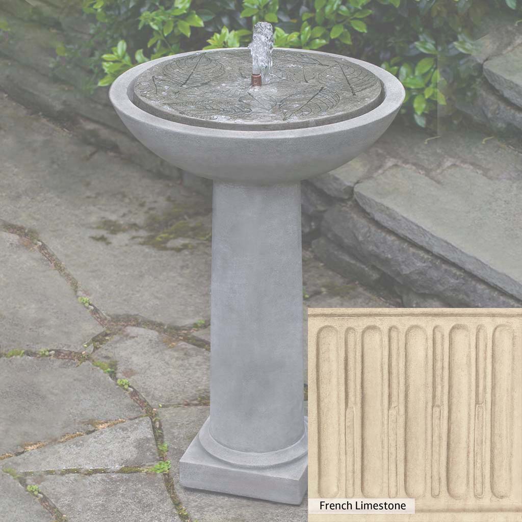 Campania International Hydrangea Leaves Birdbath Fountain - Image 14