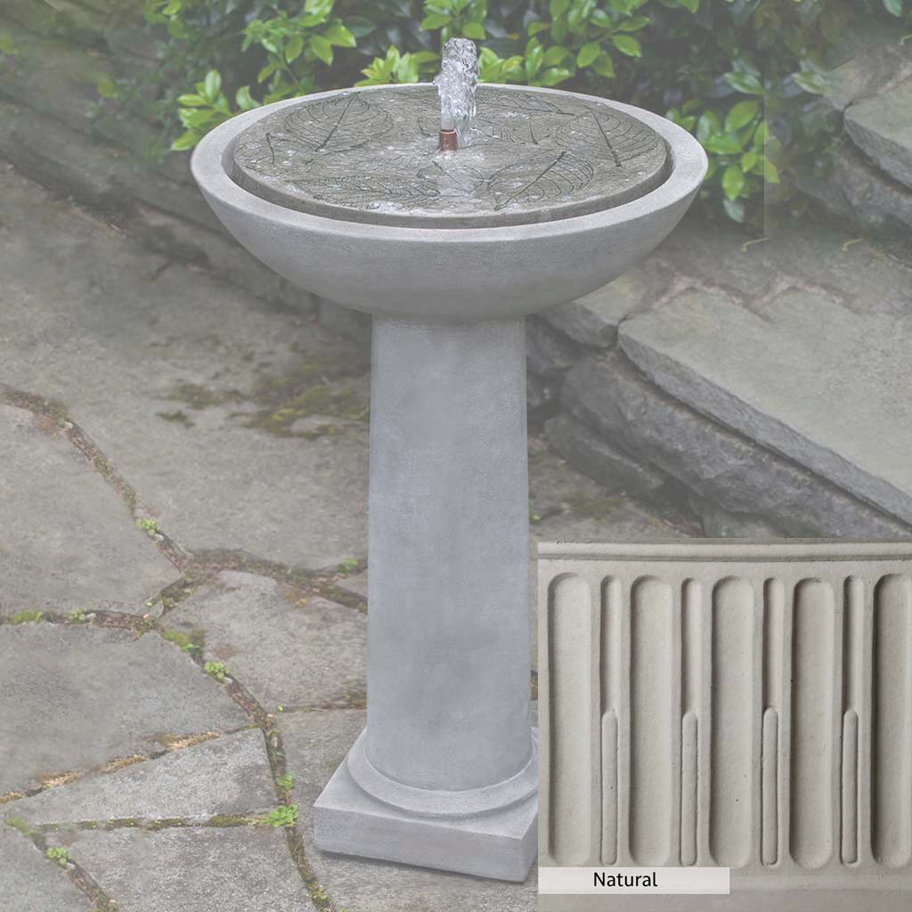 Campania International Hydrangea Leaves Birdbath Fountain - Image 4