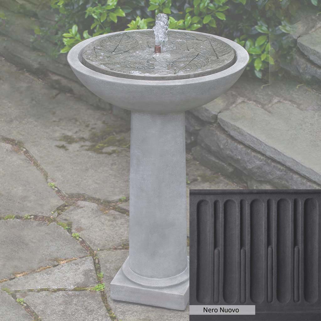 Campania International Hydrangea Leaves Birdbath Fountain - Image 5