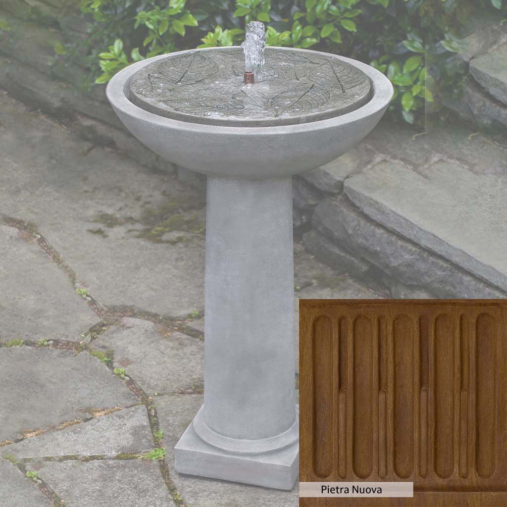 Campania International Hydrangea Leaves Birdbath Fountain - Image 6