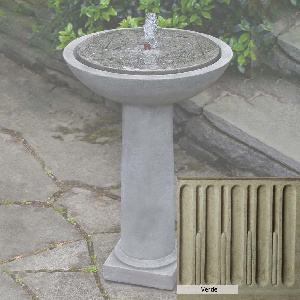 Campania International Hydrangea Leaves Birdbath Fountain - Image 8