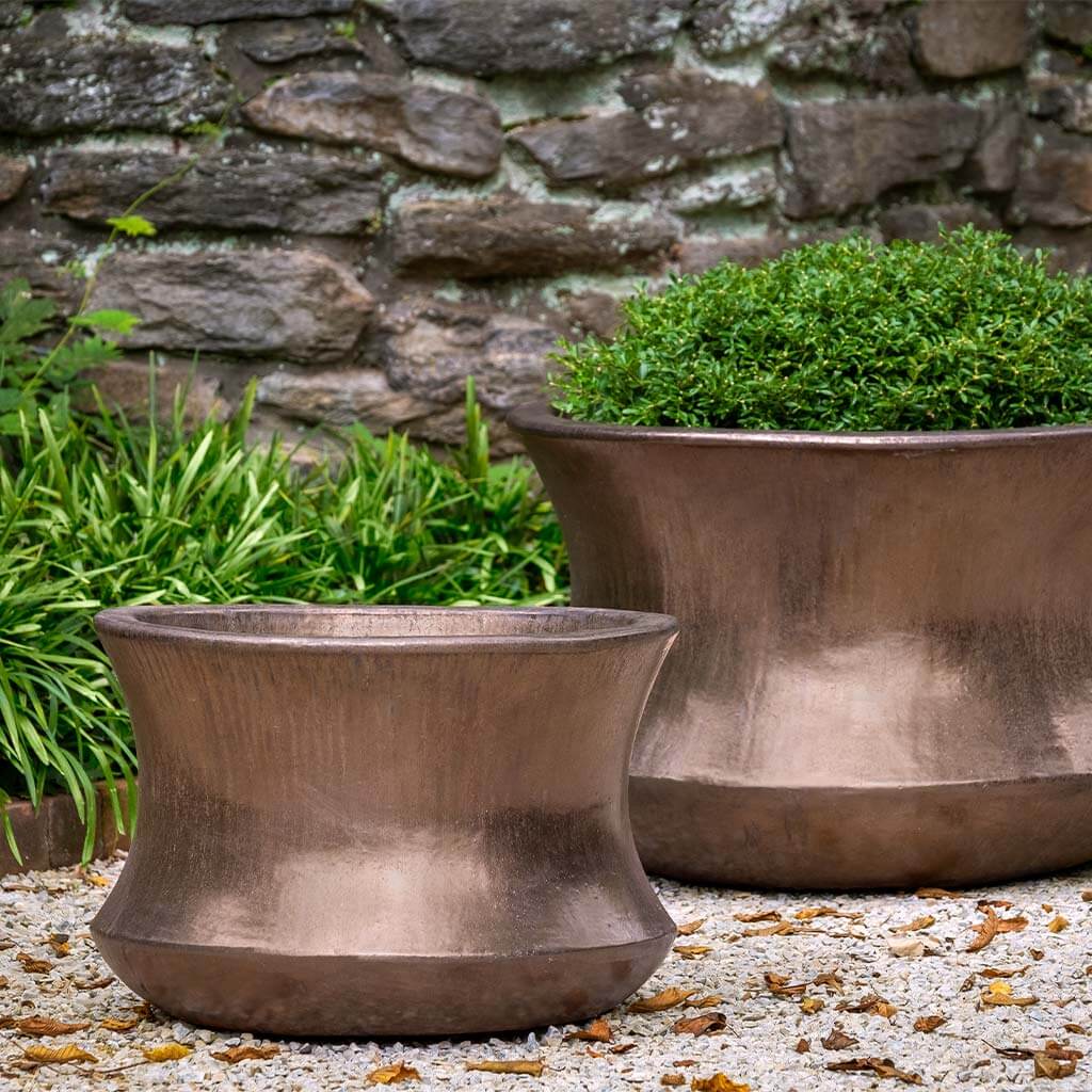 Campania International Jura Planter in Bronze set of 2 - Image 2