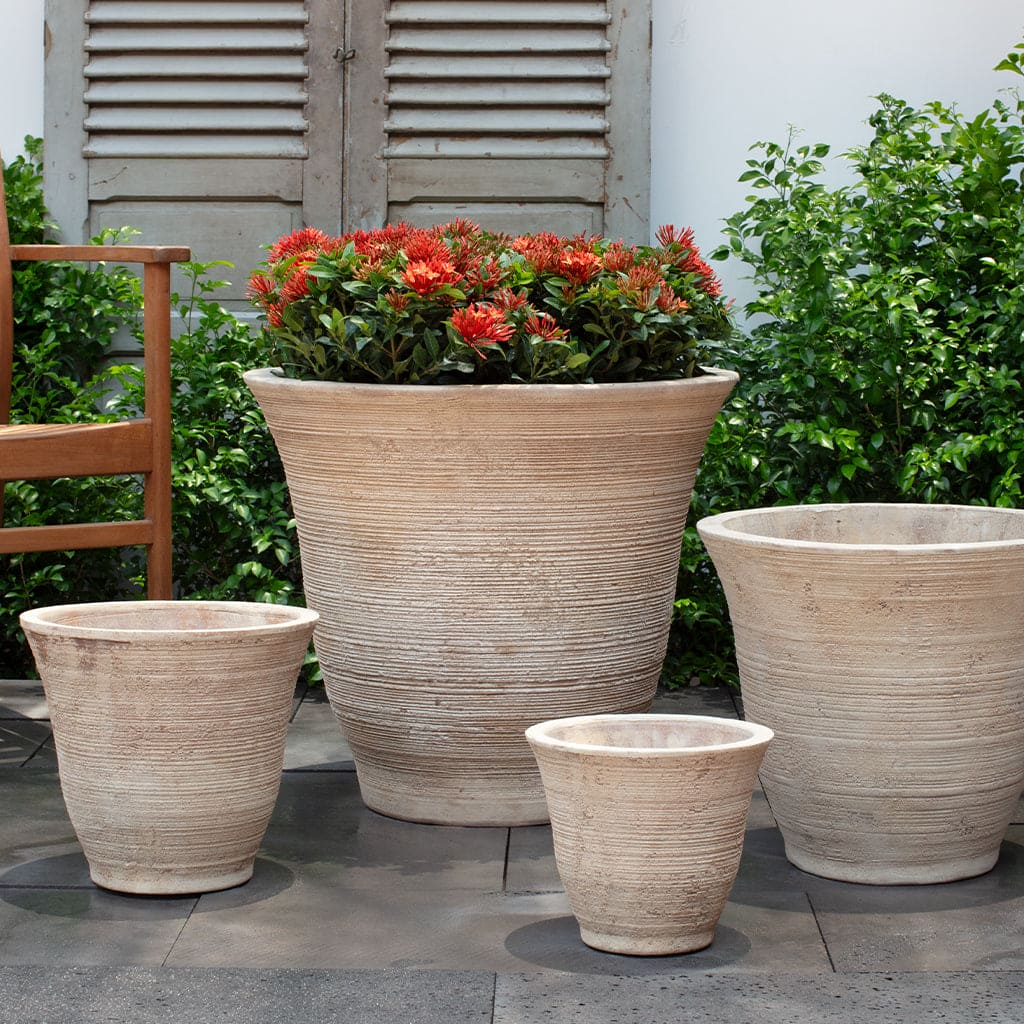 Campania International Lapo Planter in Antico Terra Cotta Set