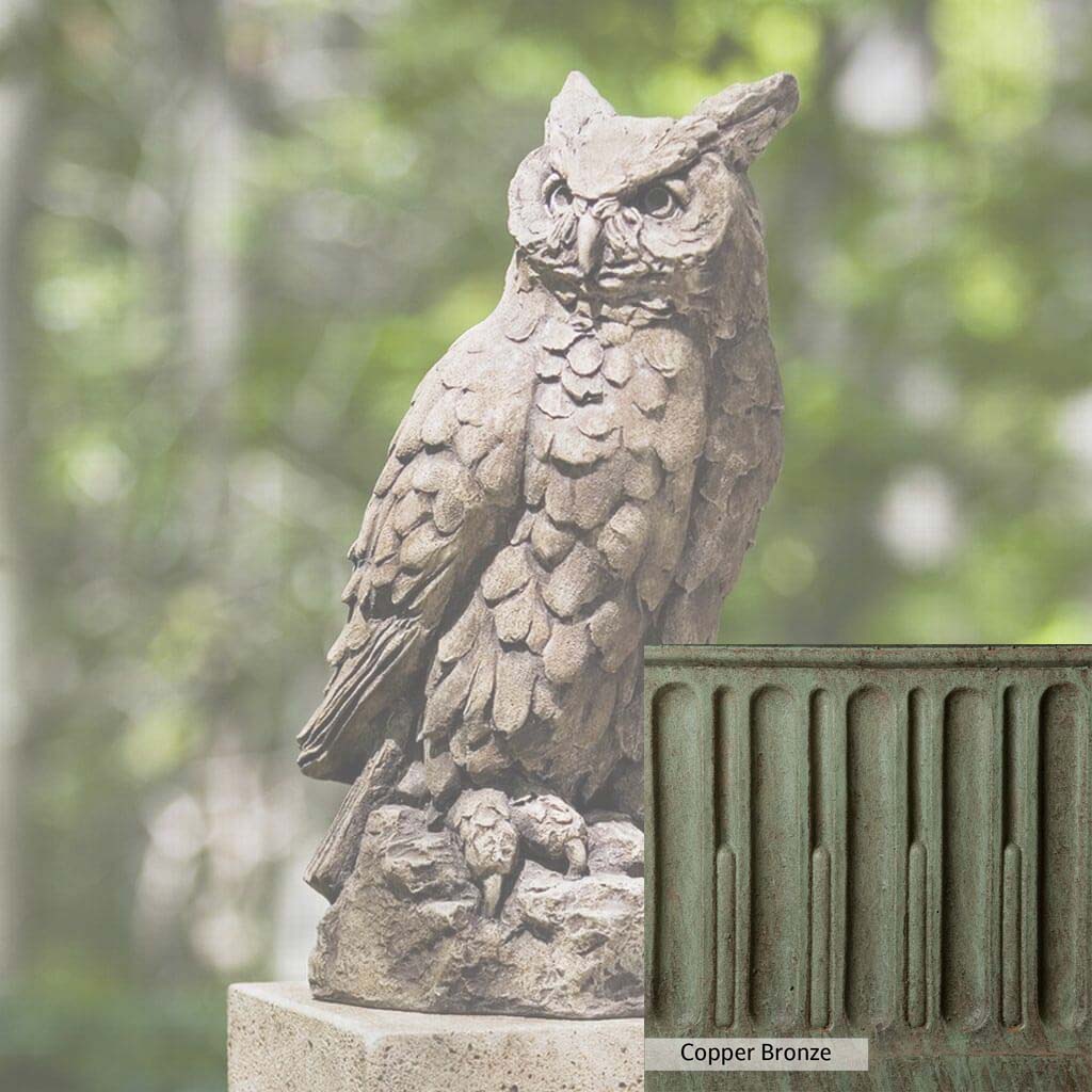 Campania International Large Horned Owl Statue - Image 11
