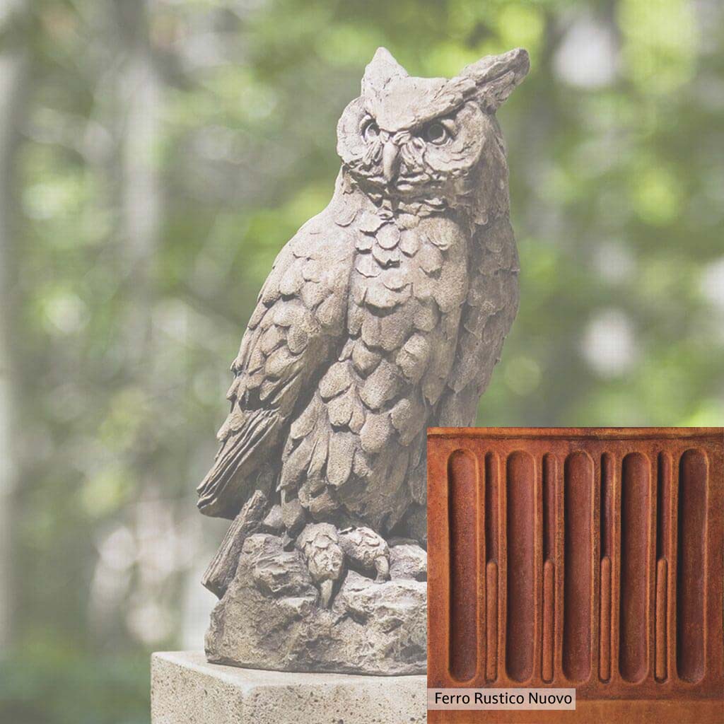 Campania International Large Horned Owl Statue - Image 13