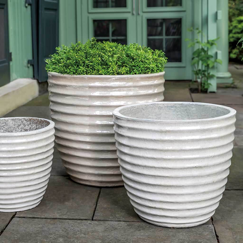 Campania International Linea Planter in Pearl set of 3