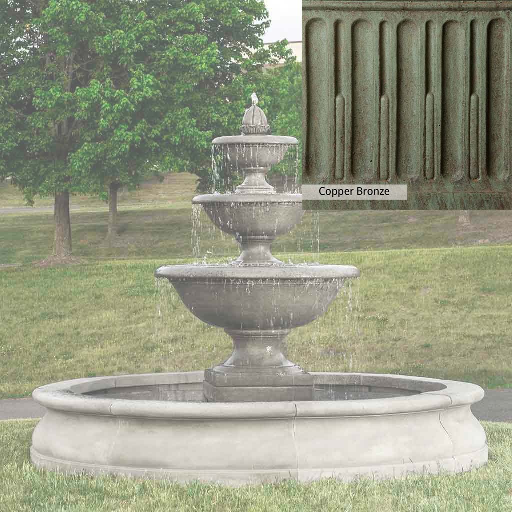 Campania International Monteros Fountain in Basin - Image 11