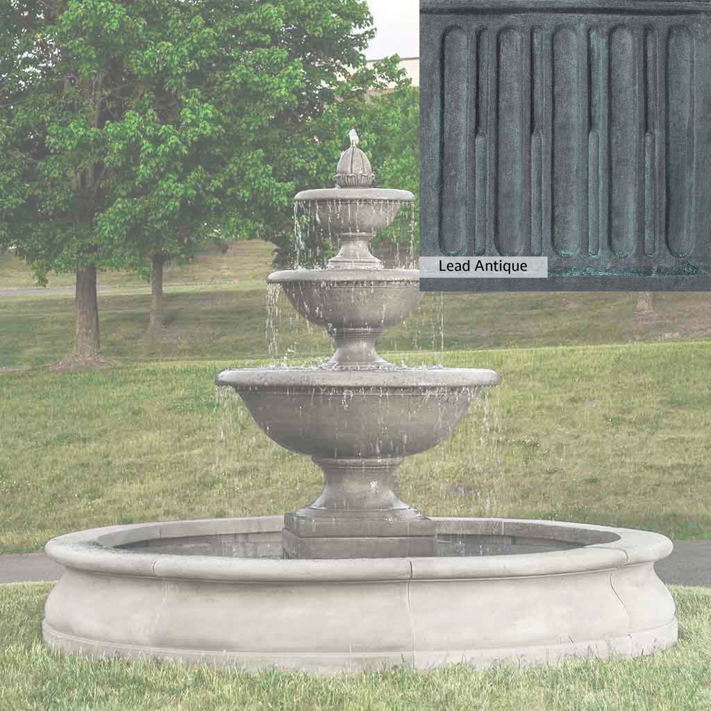 Campania International Monteros Fountain in Basin - Image 3