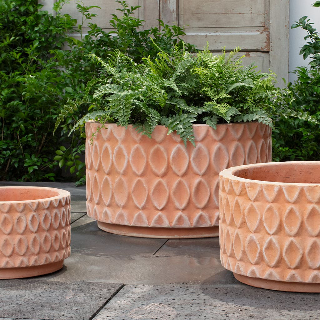Campania International Oriel Low Planter in Terra Cotta Set