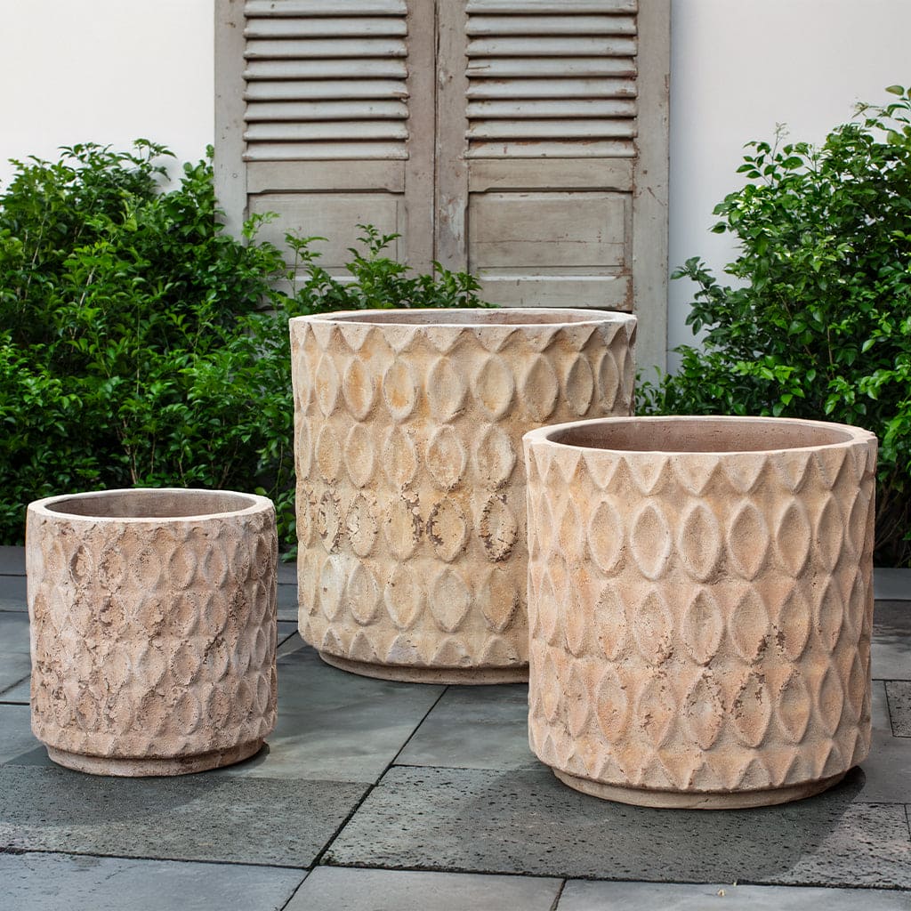 Campania International Oriel Planter in Antico Terra Cotta Set