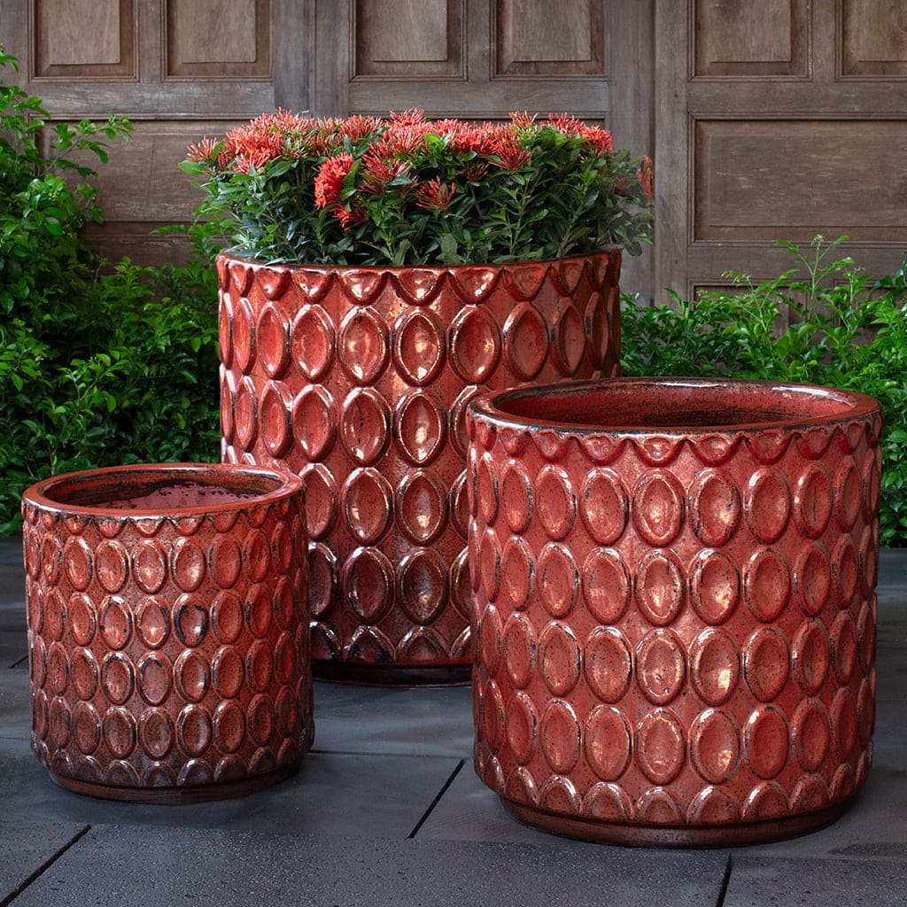 Campania International Oriel Planter in Brunello Set