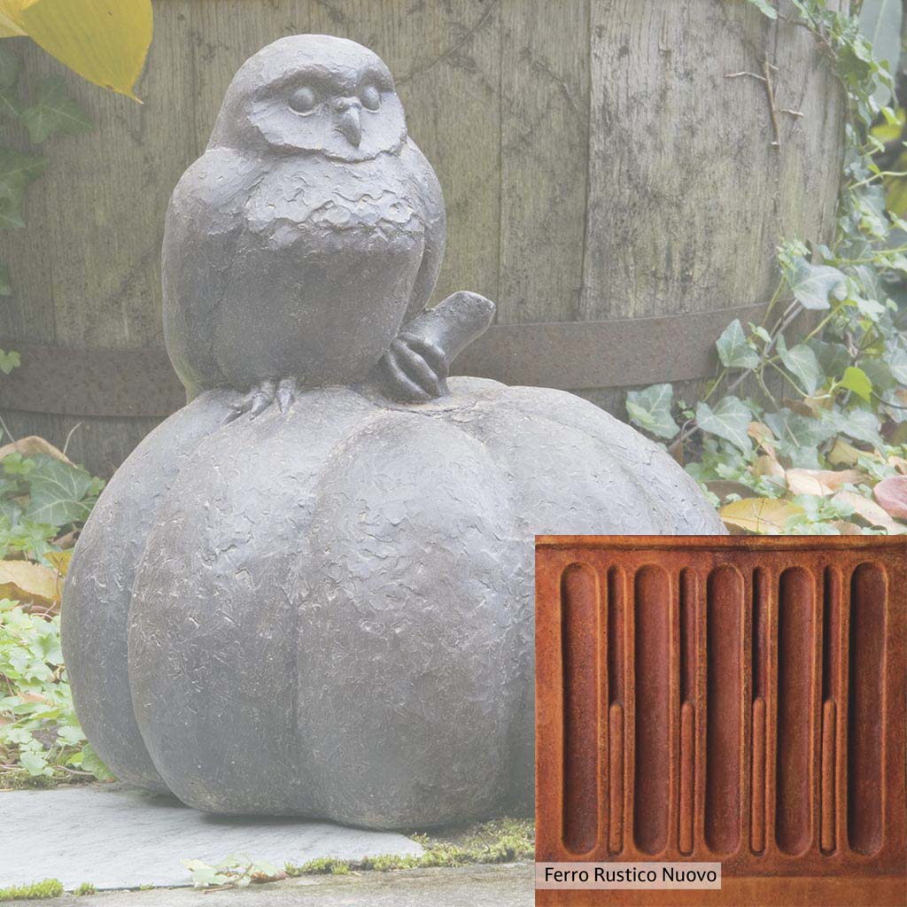 Campania International Owl on Pumpkin Statue - Image 14