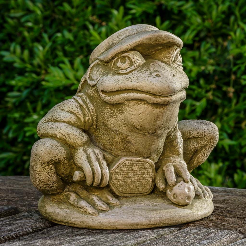 Campania International Pickleball Frog Garden Statue