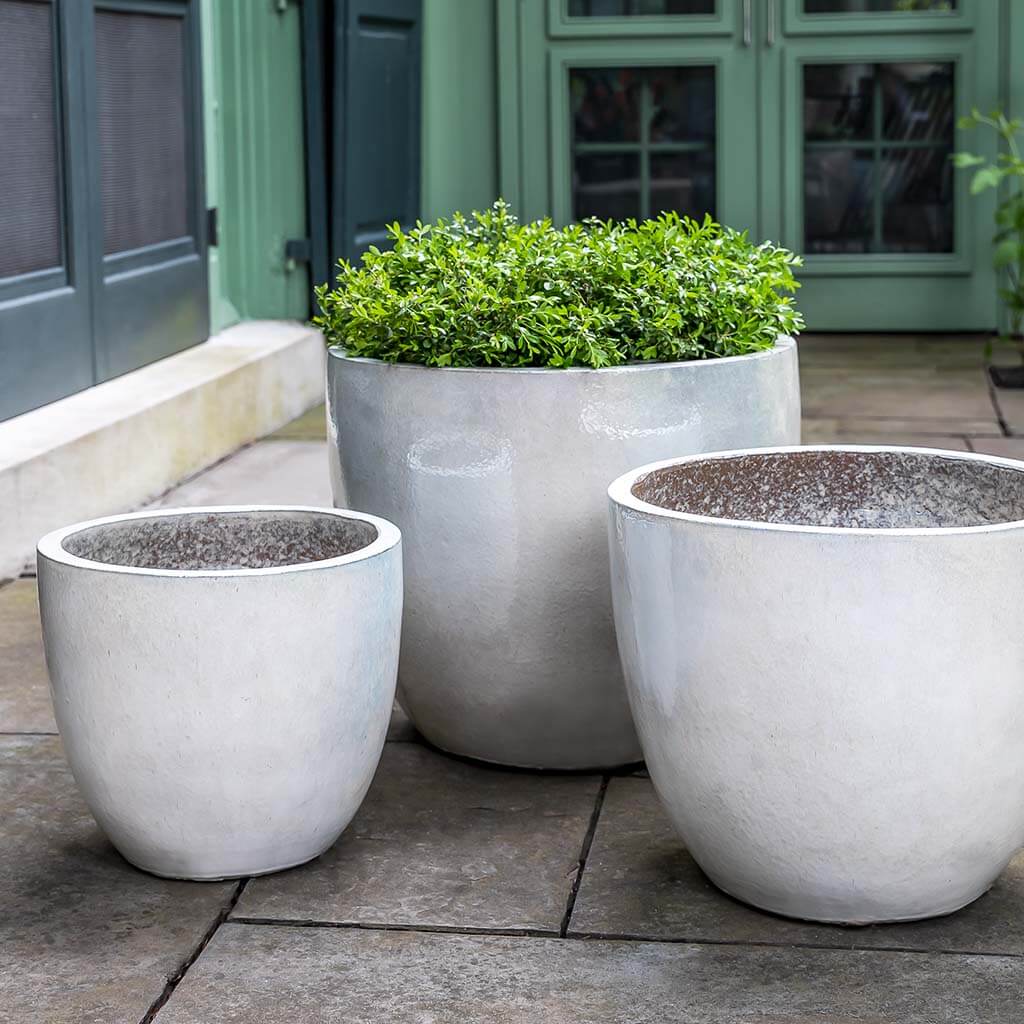 Campania International Rafi Planter in Pearl set of 3 - Image 2