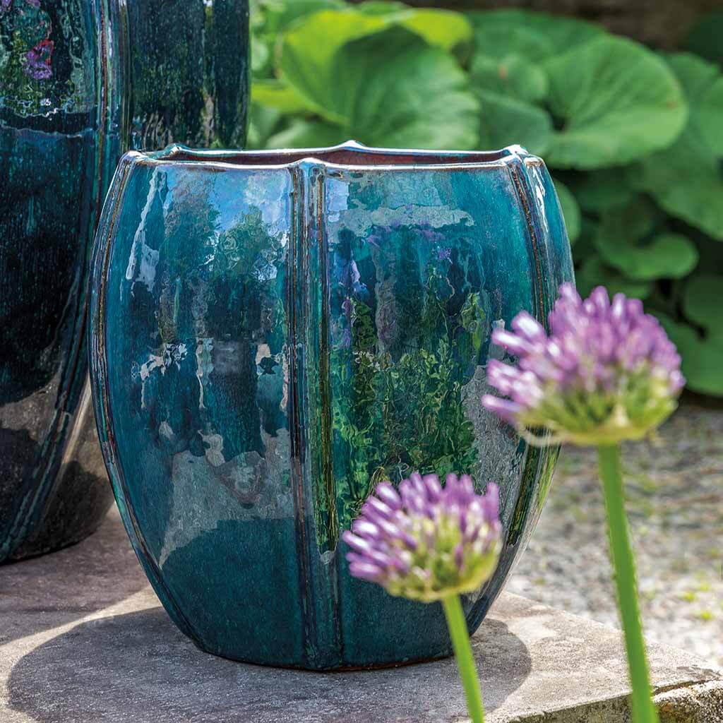 Campania International Rib Vault Planter in Indigo Rain set of 3 - Image 2