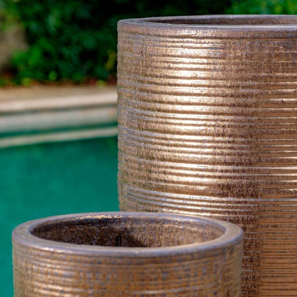 Campania International Riga Planter in Bronze set of 3 - Image 2