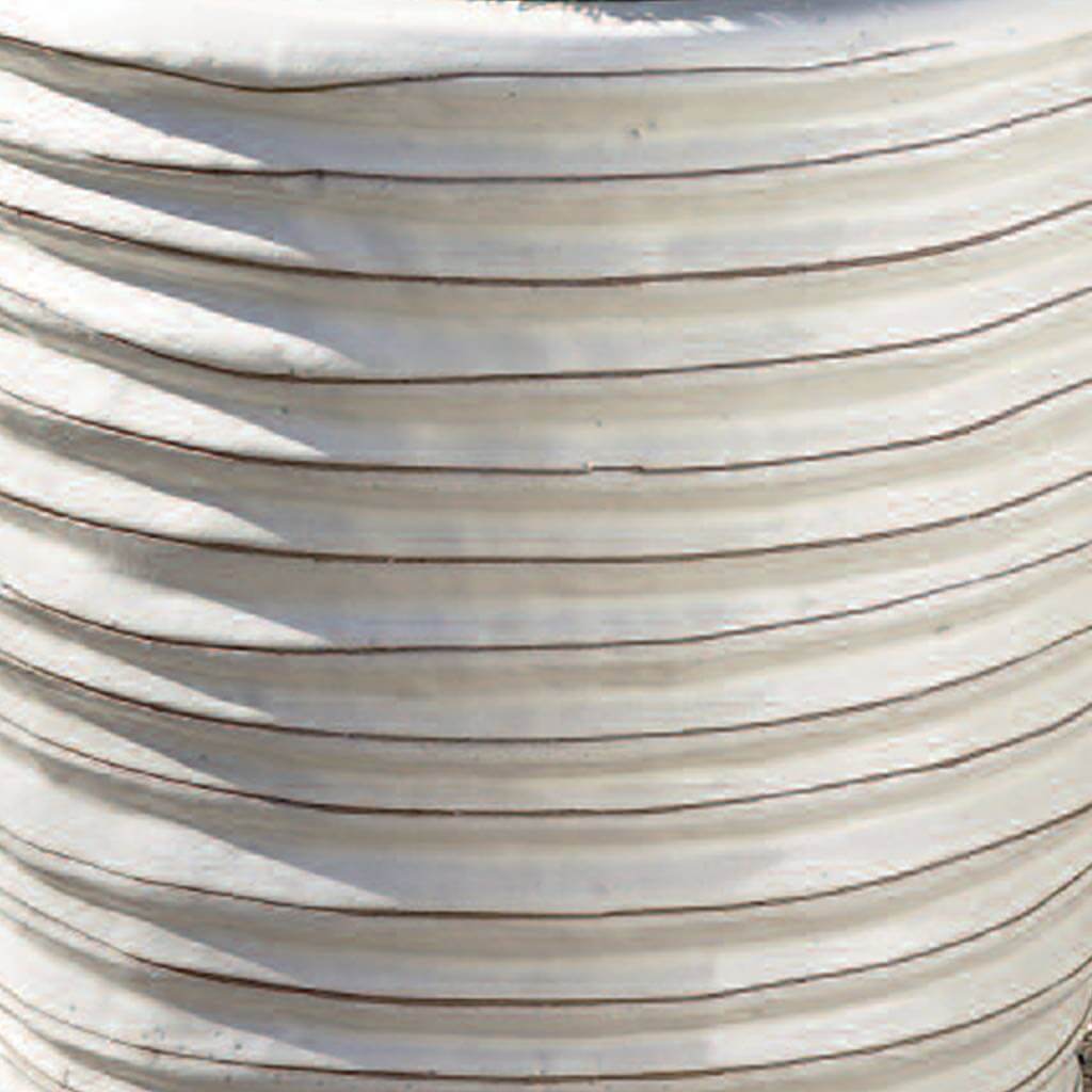 Campania International Round Ruffle Planter in Antique White set of 3 - Image 2