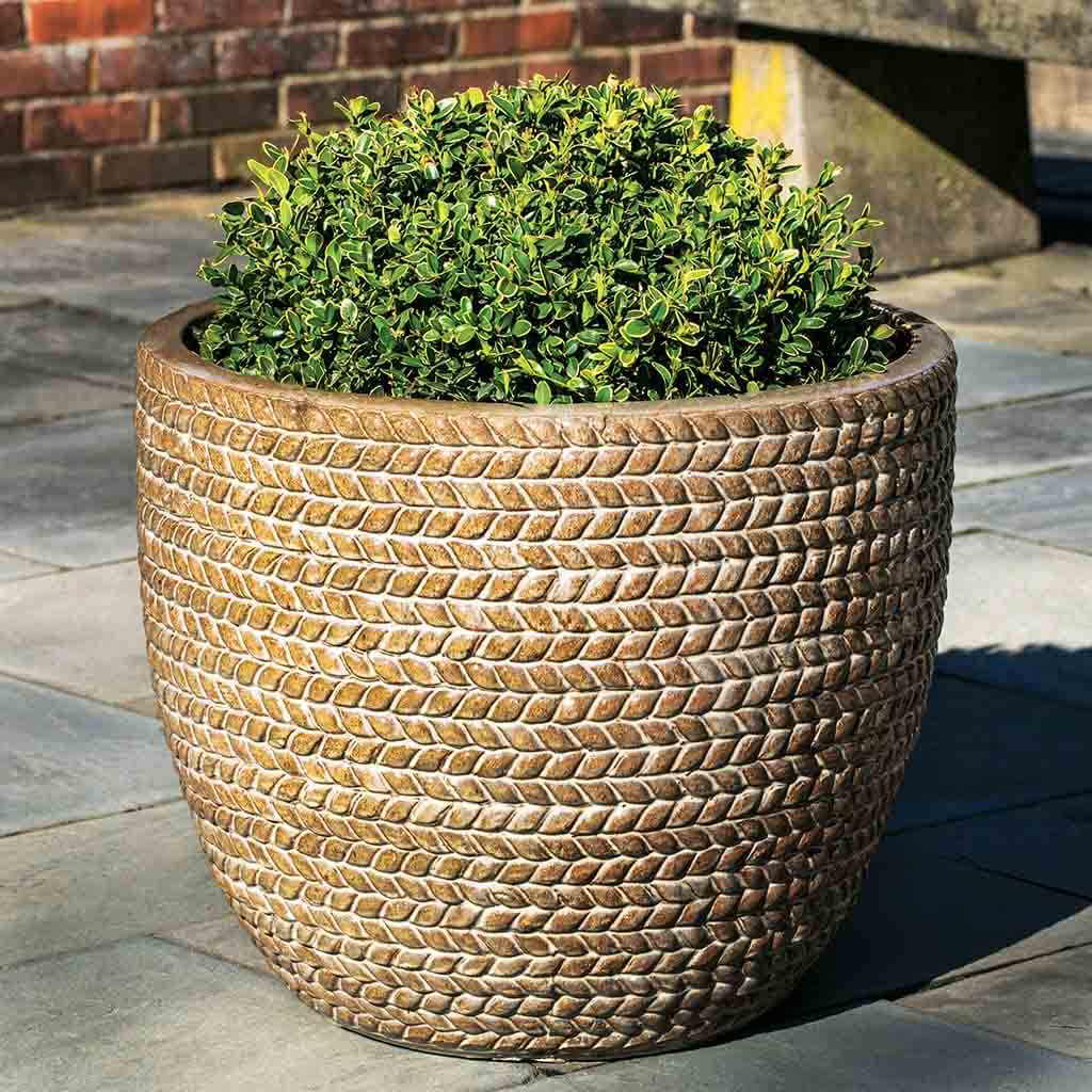Campania International Sisal Weave Planter in Cafe Au Lait set of 3