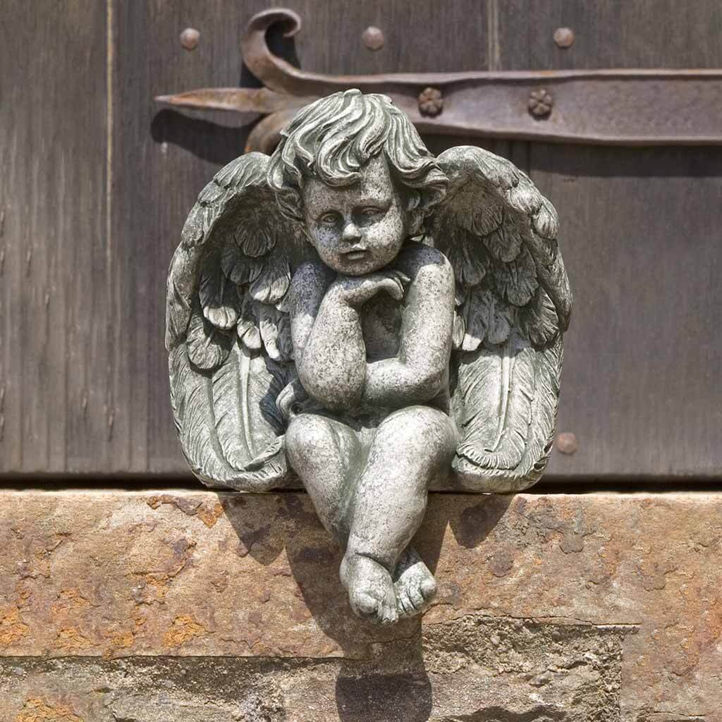 Campania International Small Sitting Cherub Statue